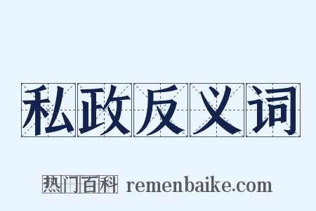 私政反义词是什么意思的图片